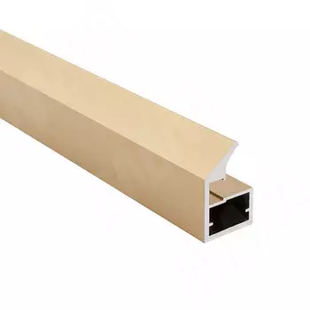 LINEA Профиль рамочный узкий, с наклонной ручкой, золото брашированное (анод), L-5400 (FP00738TGLB)