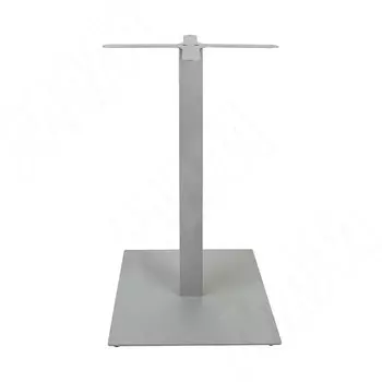 Лиссабон подстолье 400х400, H730+5мм, хром матовый (RAL 9006, муар) (LS730X400X400 CRM)