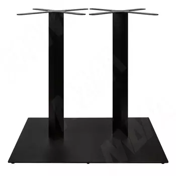 Лиссабон подстолье двойное 740х400, H730+5мм, черный (RAL 9005, муар) (LS730X740X400 BLC)