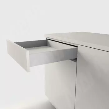 LS BOX комплект ящика 300 мм, цвет серый металлик (боковины h88 мм с направляющими открывания от нажатия) (LT88300)