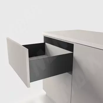 LS BOX комплект ящика 450 мм, цвет черный (боковины h173 мм с направляющими открывания от нажатия) (LT173450BL)