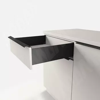 LS BOX комплект ящика 450 мм, цвет черный (боковины h120 мм с направляющими плавного закрывания) (LS120450BL)