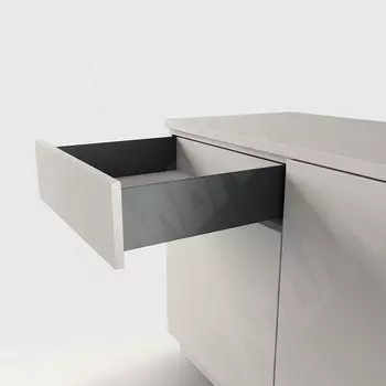 LS BOX комплект ящика 450 мм, цвет черный (боковины h120 мм с направляющими открывания от нажатия) (LT120450BL)