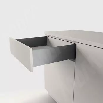 LS BOX комплект ящика 450 мм, цвет графит (боковины h120 мм с направляющими открывания от нажатия) (LT120450GP)