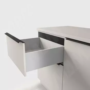 LS BOX комплект ящика 450 мм, серый металлик, боковины h173 мм с направляющими плавного закрывания (LS173450)