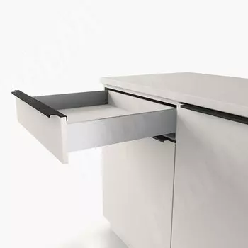 LS BOX комплект ящика 450 мм, серый металлик, боковины h88 мм с направляющими плавного закрывания (LS88450)