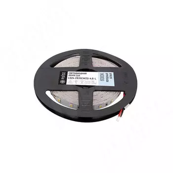 LUX лента светодиодная 2835/60, 24V, 5 м, CRI 90, холодный белый 6000К, IP20, 4.8W/1м (LS24-2835CW20-4.8-L)