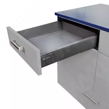 M-TECH комплект ящика 450 мм, графит, боковины h96 мм с направляющими плавного закрывания (S96450GP)