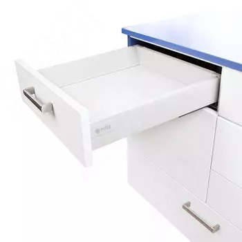 M-TECH комплект ящика 500 мм, белый, боковины h96 мм с направляющими плавного закрывания (S96500W)