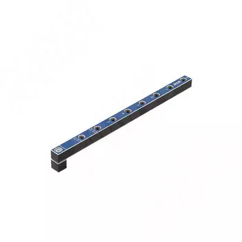 Мебельный кондуктор под конфирмат, втулка 5 мм, шаг 32, длина 270 мм (Kn 32/5/270)