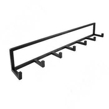 Металлокаркас вешалка для прихожей 800x95x125мм черный (RAL 9005, муар) (MF.01.800x95x125.BLC)