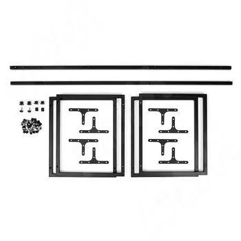 Набор на 1 дополнительную секцию к стеллажу 500x1360x450мм (отдельно стеллажом не является), черный (RAL 9005, муар) (KIT.31.50x136x45.BLC)