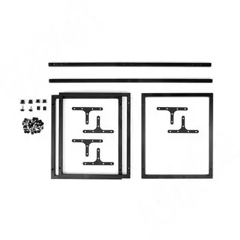 Набор на 1 дополнительную секцию к стеллажу 500х960х450 (отдельно стеллажом не является), черный (RAL 9005, муар) (KIT.31.50x96x45.BLC)