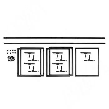 Набор на 1 дополнительную секцию к стеллажу 500x1760x450 (отдельно стеллажом не является), черный (RAL 9005, муар) (KIT.31.50x176x45.BLC)