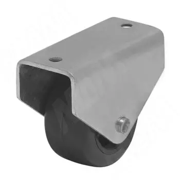 Опора колесная, прямоходная, прорезиненное колесо, высота 46 мм (КП 5М)