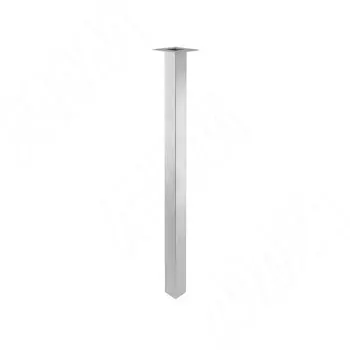 Пинск опора для стола квадратная, 50х50мм, H824+18 мм, хром матовый (RAL 9006, муар) (PNS50X50/820 CRM)