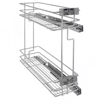 PARTNER Двухуровневая корзина 200 мм (бутылочница), направляющие плавного закрывания, правая (ELQHM202DXPR)
