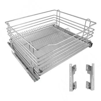 PARTNER Корзина-посудосушитель 450 мм, с алюм. поддоном, креп. фасадов, направляющие плавного закрывания (KCCPSTHM245PACSI)