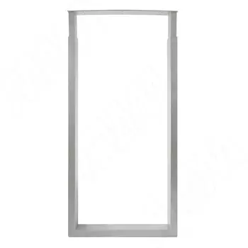 Пилар опора для стола П-образная, 60х30, 445хH820-870 (+10 мм), хром матовый (RAL 9006, муар) (ПТ60X30/445X820-870 CRM)