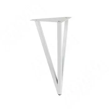 PIN опора для стола V-образная, 180х447+10 мм, белый (RAL 9003, муар) (PIN180x450 WT)