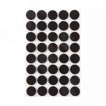 Подпятник самоклеящийся круглый D20 мм, черный, 40 шт. (HR20-BL)