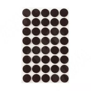 Подпятник самоклеящийся круглый D20 мм, коричневый, 40 шт. (HR20-NB)