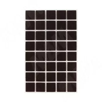 Подпятник самоклеящийся квадратный 20x20 мм, 40 штук, коричневый (HS2020-NB)