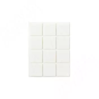 Подпятник самоклеящийся квадратный 30x30 мм, 12 штук, белый (HS3030-W)