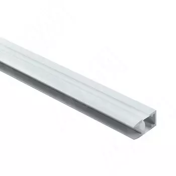 Профиль GL1 для торцевой подсветки стеклянной полки 4-8 мм, накладной, белый матовый, 23х12мм, L-2000 (LSP-GL1-PC-2000-WT)