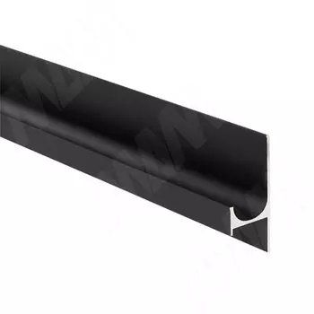 Профиль-ручка крепление саморезами для фасада 18мм, черный матовый (анод), L-3000мм (PH.RU25.3000.7W PR)