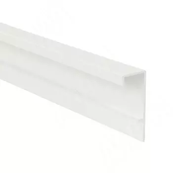 Профиль-ручка крепление саморезами для фасада от 16мм, белый матовый (краска RAL9016), L-3000мм (PH.RU28.3000.WHM PR)