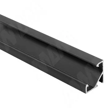 Профиль СМ1, угловой, черный, 16х16мм, L-2000 (LSP-CM1-ALU-2-BL)