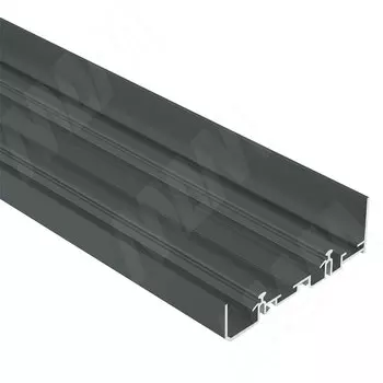 PS48 Направляющая верхняя усиленная, быстрый монтаж, черный, L-6000 (PR487902004PR)