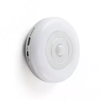 RING Светодиодный светильник аккумуляторный с датчиком движения (PIR), круглый, серебро, нейтральный белый 4000К, 1W (RG-RPIR-MCR-NW1)