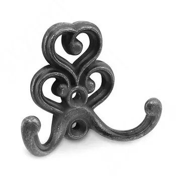 ROME Крючок двухрожковый железо черное (WAP.802.000.00T2)