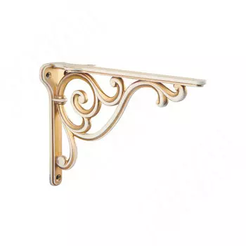 ROME Менсолодержатель для деревянных полок L-150 мм, cлоновая кость/золото винтаж (WRM.800.150.00V5)