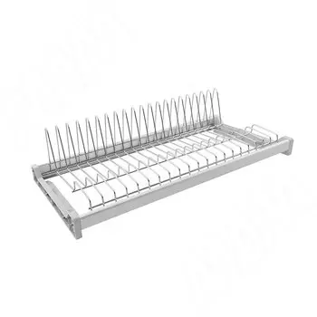ROUND Посудосушитель для тарелок с рифленой рамкой (сушилка для посуды), 600 мм, хром (CM60VCP)