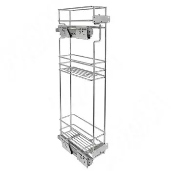 ROUND Трехуровневая корзина в верхн. яр. 150 мм, бок. крепл. лев., с направл. плавн. закр. Nova Pro (EPQAGM153SXPRPCGM)