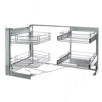 ROUND Волшебный уголок с выдвижными корзинами с плавным закрыванием, правый (SMACE45DXFMC)