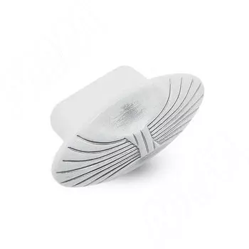 Ручка-кнопка белый/серебро винтаж (WPO.503.000.00V4)