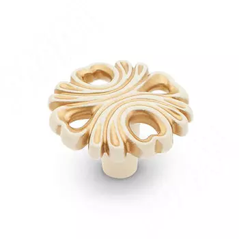 Ручка-кнопка cлоновая кость/золото винтаж (WPO.829.000.00V5)