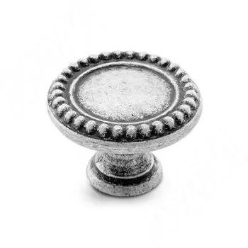 Ручка-кнопка D30мм серебро состаренное (WPO.2030.030.00E8)