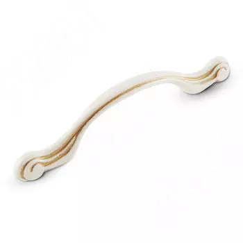 Ручка-скоба 96/128мм cлоновая кость/золото винтаж (WMN.753.00B.00V5)
