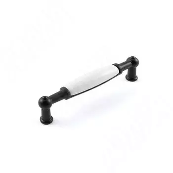 Ручка-скоба 96мм черный матовый/керамика (BH.65.096.BLM)