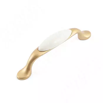 Ручка-скоба 96мм золото матовое/керамика (BH.64.096.GA)