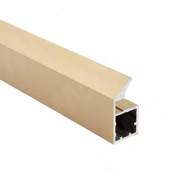 SECRET Профиль рамочный узкий, с наклонной ручкой, золото брашированное (анод), L-5400 (FP00736TGLB)