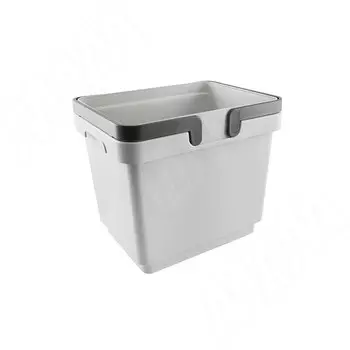 SINGLE M Ведро с ручками, пластик, объем 12л, H=260мм, цвет серый (ME12G)