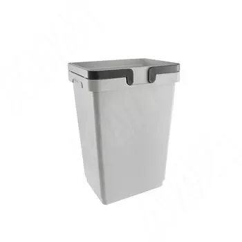 SINGLE M Ведро с ручками, пластик, объем 20л, H=430мм, цвет серый (ME20G)