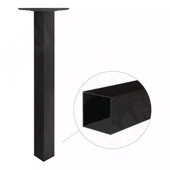 Токио опора для стола квадратная, 60х60 мм, H715+15 мм, черный муар, 4шт. (701.A1.02)