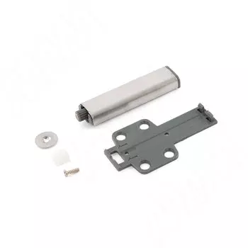 Толкатель накладной с магнитом, крестовой площадкой и ответной планкой, никель (BS-022300)